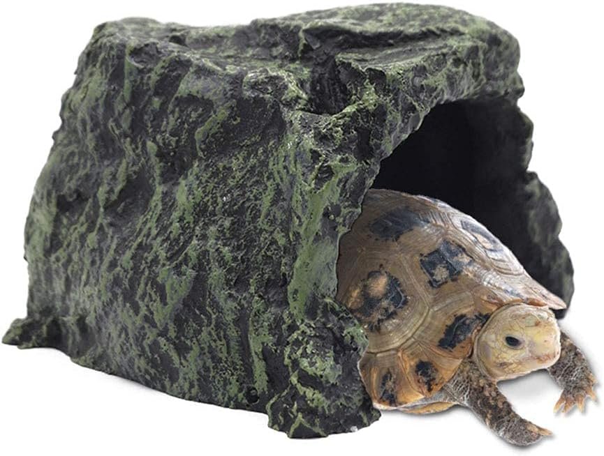 Reptielen schuilplaats grot steen decoratie voor terrarium en aquarium met natuurlijke habitat uitstraling