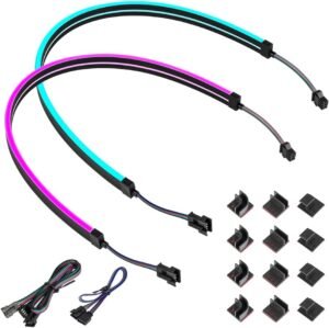 RGB LED neon strip 5050 verlichting 2 stuks met IP65 waterdichte flexibele LED strips voor 12V RGB headers