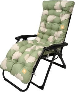 Ligstoel Kussen 170×53 cm – Tuinstoelkussen met Hoes – Schommelstoel Kussen met Bevestigingsbanden – Antislip Buitenkussen