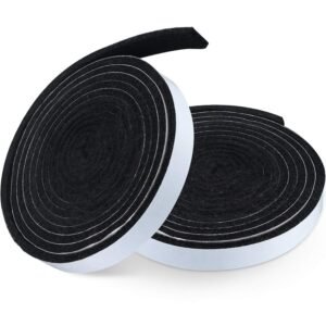 BBQ dichtingsband zwart – Hittebestendige afdichtstrip voor rookoven en grill – Zelfklevende barbecue afdichtingstape – 228 cm lang, 3 mm dikte, 12,7 mm breed