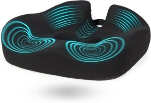 Ergonomisch Zitkussen van Memory Foam – Coccyx Kussen voor Kantoorstoel, Auto en Rolstoel – Donutkussen voor Drukverlichting en Lumbale Ondersteuning