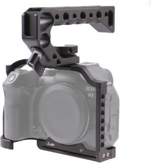 Camera cage rig met handgreep en NATO rail voor camera video en vlogging accessoires