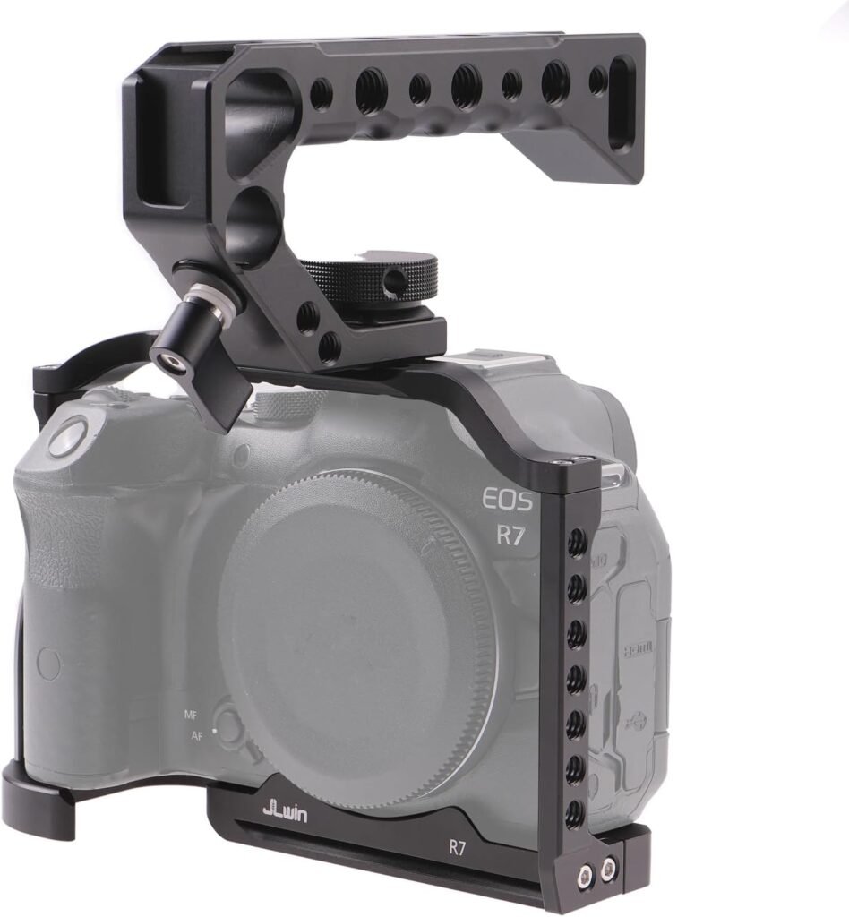 Camera cage rig met handgreep en NATO rail voor camera video en vlogging accessoires