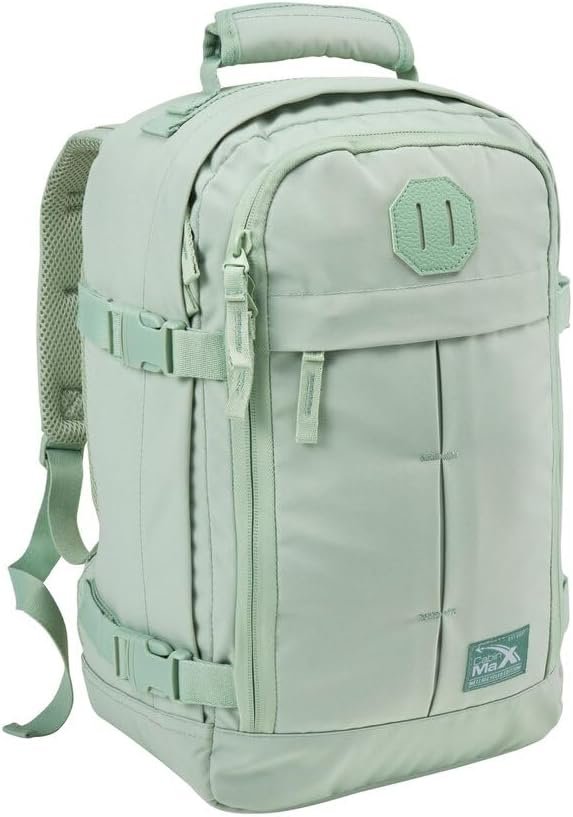 Handbagage rugzak 40x20x25 cm van gerecycled RPET polyester, lichtgewicht 20L vliegtas geschikt voor Ryanair en onder stoel cabine gebruik