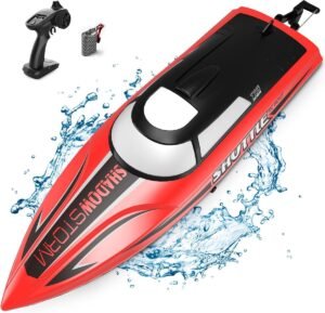 Elektrische Raceboot met Afstandsbediening – RC Boot 2.4 GHz met Automatische Flip – Hoge Snelheid tot 25 km/u – 15 Minuten Speeltijd