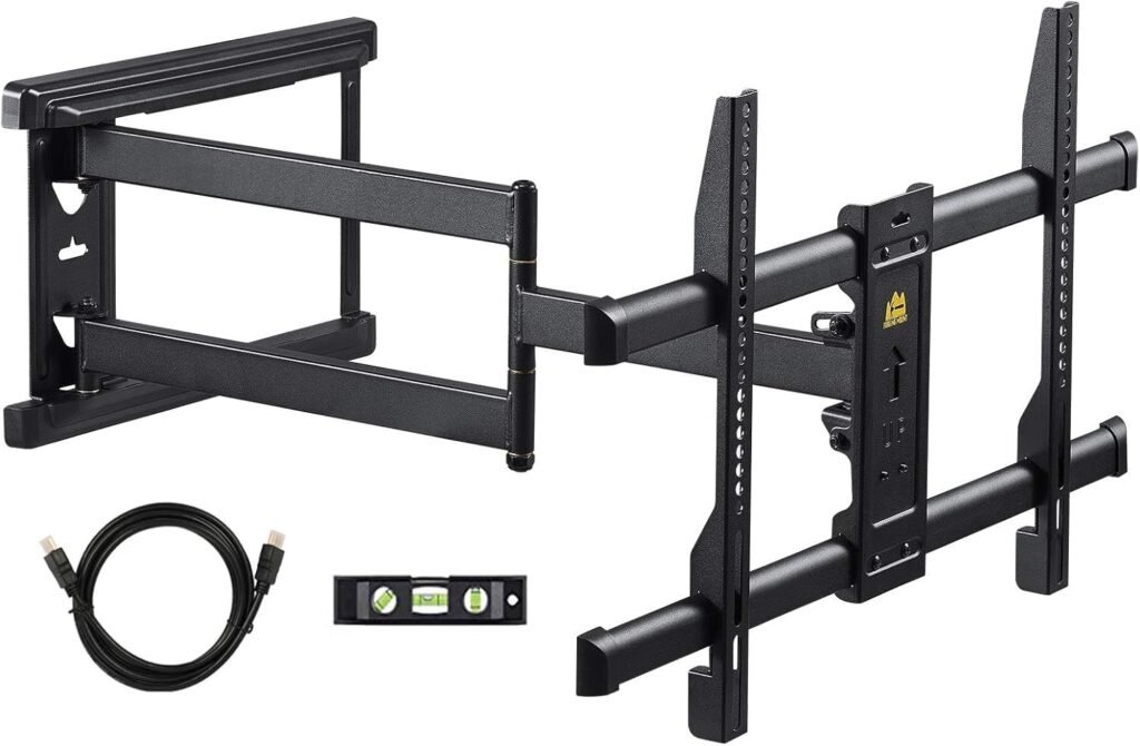 Zwenkbare TV wandbeugel met 765mm lange arm voor 37 tot 75 inch platte en curve TV's met VESA 600x400mm