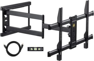 TV Wandbeugel Zwenkbaar en Kantelbaar – Lange Arm voor Hoekmontage – Geschikt voor Platte en Curve TV’s – 37 tot 75 Inch VESA 600x400mm