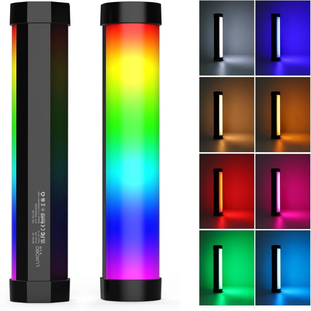 RGB LED videolamp lichtbalk met dimbare kleurtemperatuur voor TikTok, vlogs, YouTube en fotografie