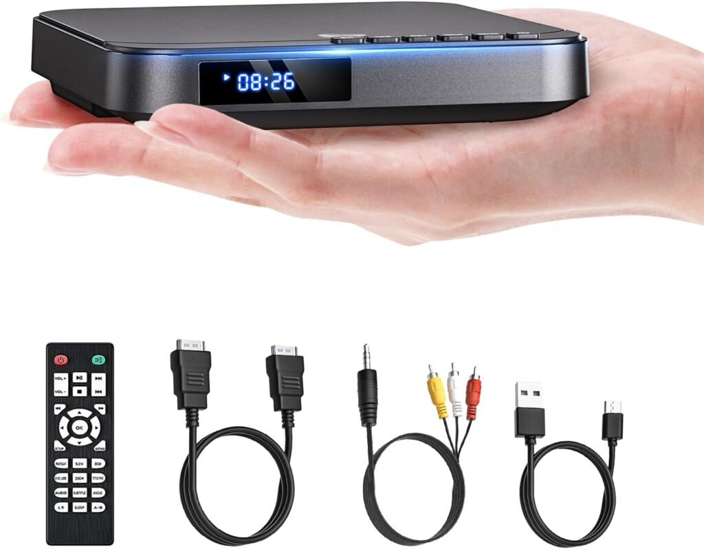 Mini DVD speler met HDMI en USB aansluiting voor TV met afstandsbediening en Full HD 1080P ondersteuning