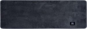Donkergrijze microvezel badmat 40x120 cm met antislip voor badkamer en douche
