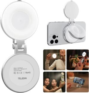 Magnetische selfie lamp met LED ring en statief voor iPhone en Android met MagSafe compatibiliteit