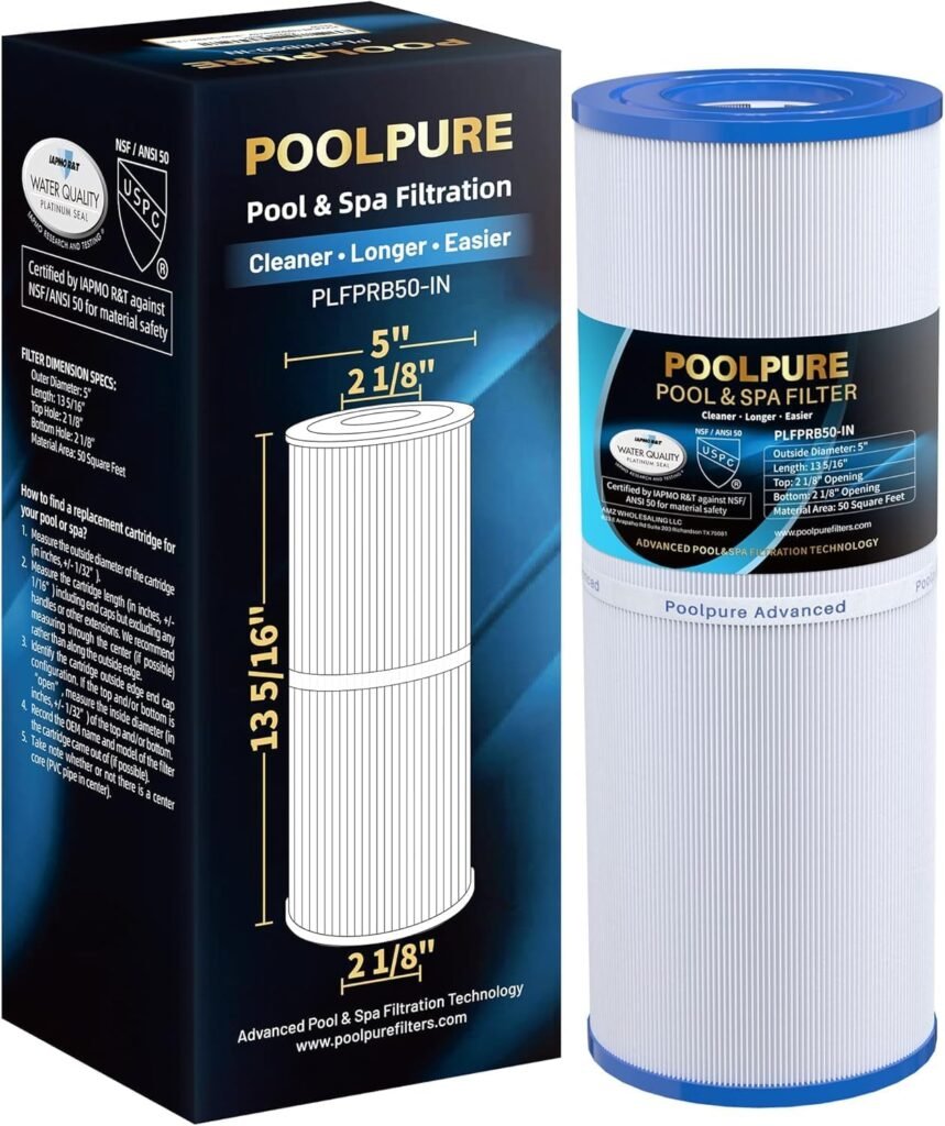Spa filter cartridge PRB50 vervangingsfilter 5x13 inch hot tub waterfilter patroon spa waterfiltratie compatibel C-4950 FC-2390