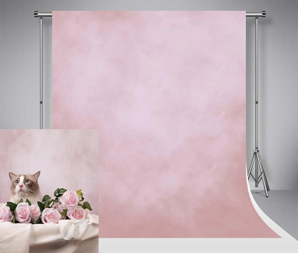 Lichtroze Abstracte Fotografie Achtergrond 1.5x2.2m - Microfiber Fotografie Achtergrond voor Studio Portret Fotografie - Professionele Achtergrond voor Fotostudio