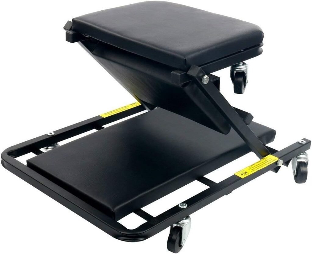 Vouwbare bezoek trolley met zitting en kruk 2-in-1 voor thuis en buiten met draagcapaciteit tot 150 kg