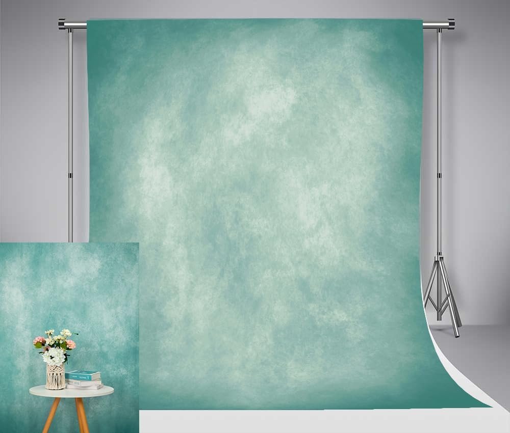 Lichtgroene fotografie achtergrond met abstracte textuur voor portretfotografie 1,5x2,2m