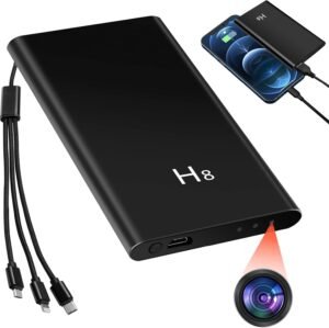 Mini camera powerbank 1080P HD met nachtzicht en 5000mAh capaciteit voor beveiliging en mobiele apparaten