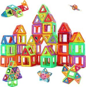 Magnetisch Constructiespeelgoed 76 Delig – Magnetische Bouwstenen voor Creatief Bouwen – Educatief Montessori Speelgoed – Bouwset voor Kinderen