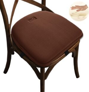 Ergonomisch zitkussen van traagschuim voor kantoorstoel, autozetel en stoelen in bruin met antislip oppervlak
