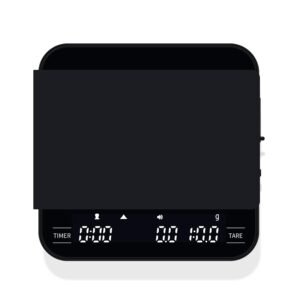 Digitale Koffieweegschaal met Timer – Barista Espresso Weegschaal met Ratio en Flow Mode – 0,1 g Nauwkeurig – Oplaadbaar tot 2 kg
