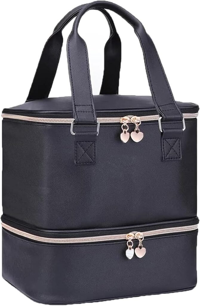 Grote cosmetica tas make-up koffer met nagellak organizer voor 30 flacons