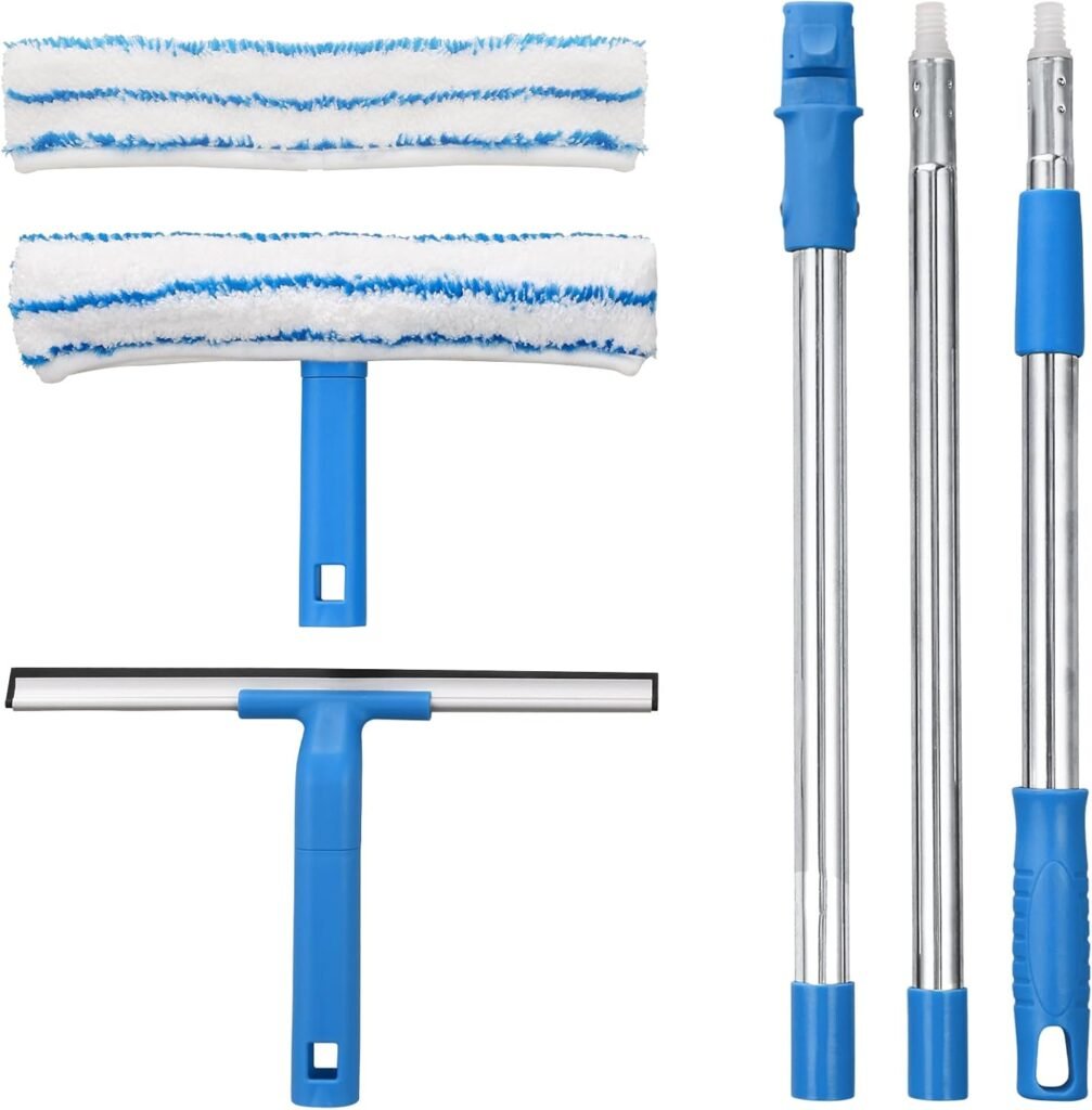 Raamwisser met telescoopsteel 146 cm voor ramen, douche, spiegel en autoglas