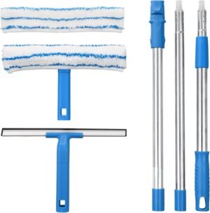 Raamwisser met telescoopsteel 146 cm voor ramen, douche, spiegel en autoglas