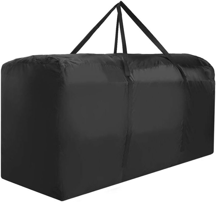 Waterdichte XL opbergtas voor tuinkussens met handvat en rits, beschermhoes voor tuinmeubelkussens 173 x 76 x 51 cm