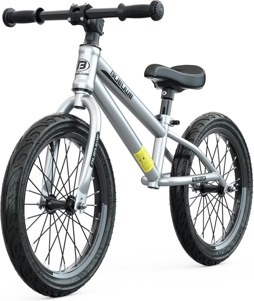 16 inch loopfiets met verstelbaar zadel en luchtbanden voor kinderen van 4-8 jaar