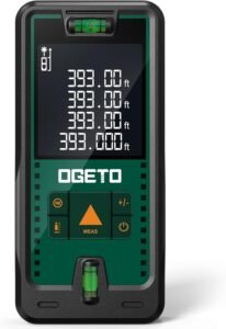 Laserafstandsmeter 50 meter – Digitale afstandsmeter met LCD scherm – Oppervlakte, volume en Pythagoras metingen – Water- en stofdicht