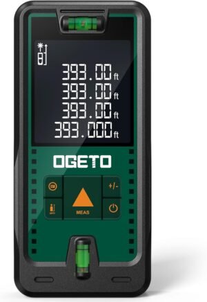 Laserafstandsmeter met LCD scherm 50 meter meetbereik voor afstandsmetingen en oppervlakteberekening