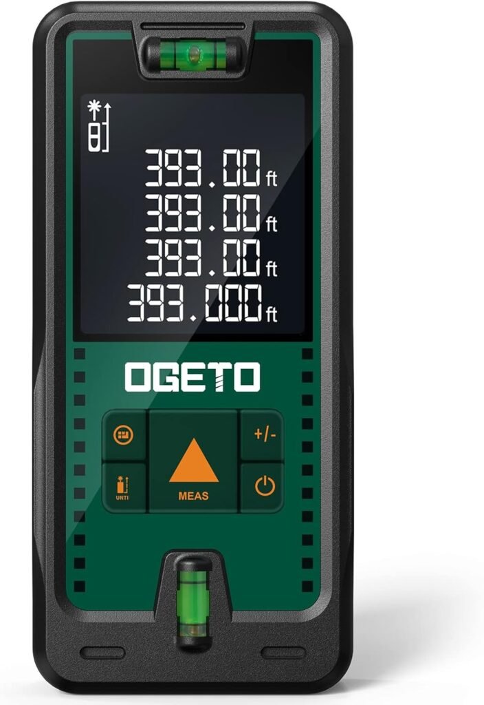 Laserafstandsmeter met LCD scherm 50 meter meetbereik voor afstandsmetingen en oppervlakteberekening