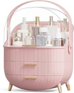 Make-up organizer vanity skincare organizer – cosmetica opbergbox en make-up caddy – draagbare make-up opberger badkamer en lade organizer – make-up bewaardoos