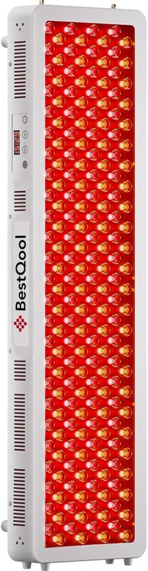 Roodlicht therapie apparaat met 200 LED's - 660 en 850nm nabij infrarood lichttherapie met interne timer en 340W vermogen