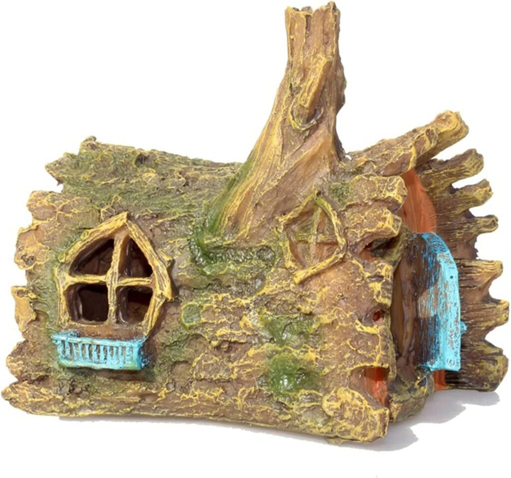 Aquarium ornament resin schuilgrot voor vissen en garnalen 15 x 11,5 cm – aquarium decoratie en verstopplek