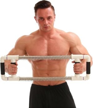 Push down bar machine met weerstandsveer voor borst-, arm-, schouder- en rugtraining thuis of onderw