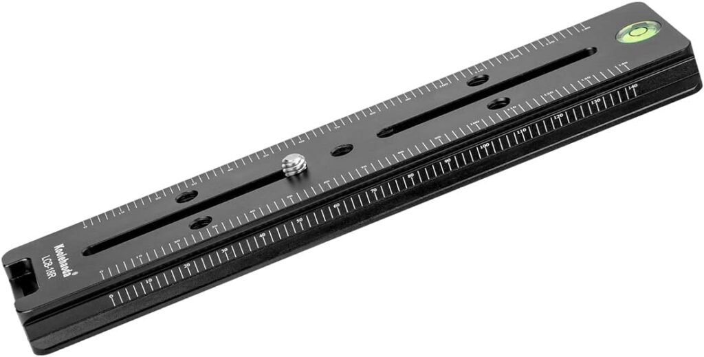 Camera snelkoppelingsplaat 180 mm met dubbele Arca-sleuf, 1/4 inch schroef, waterpas en compatibel met Arca-Swiss statieven en balhoofden