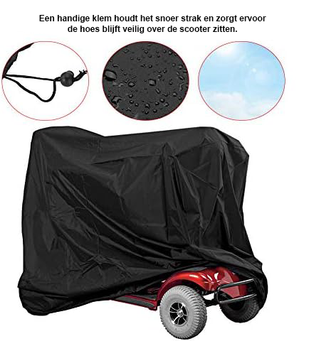 Waterdichte scootmobiel hoes van 190T Oxford materiaal voor bescherming van scootmobiel, rolstoel en motorfiets 190 x 71 x 117 cm