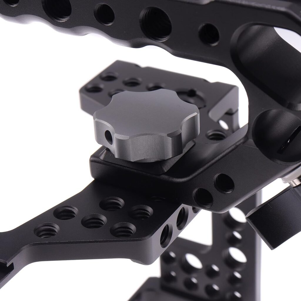 Aluminium Camera Cage voor Canon EOS M50 II, M50 & M5 - Top Handle voor Vloggen en Video-opnames - 1/4" Bevestiging en 3/8" ARRI Schroefdraad