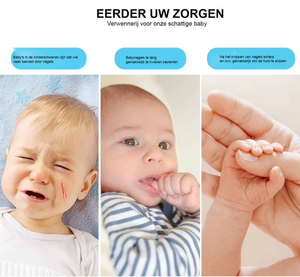 **Baby Nagelvijl** * 6 vijlkoppen * USB oplaadbaar * LED verlichting