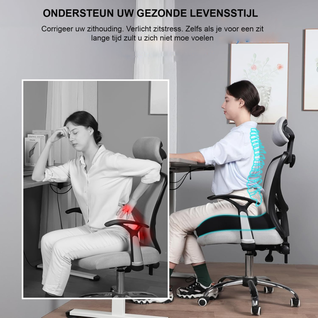 Ergonomisch Zitkussen van Memory Foam - Coccyx Kussen voor Kantoorstoel, Auto en Rolstoel - Donutkussen voor Drukverlichting en Lumbale Ondersteuning