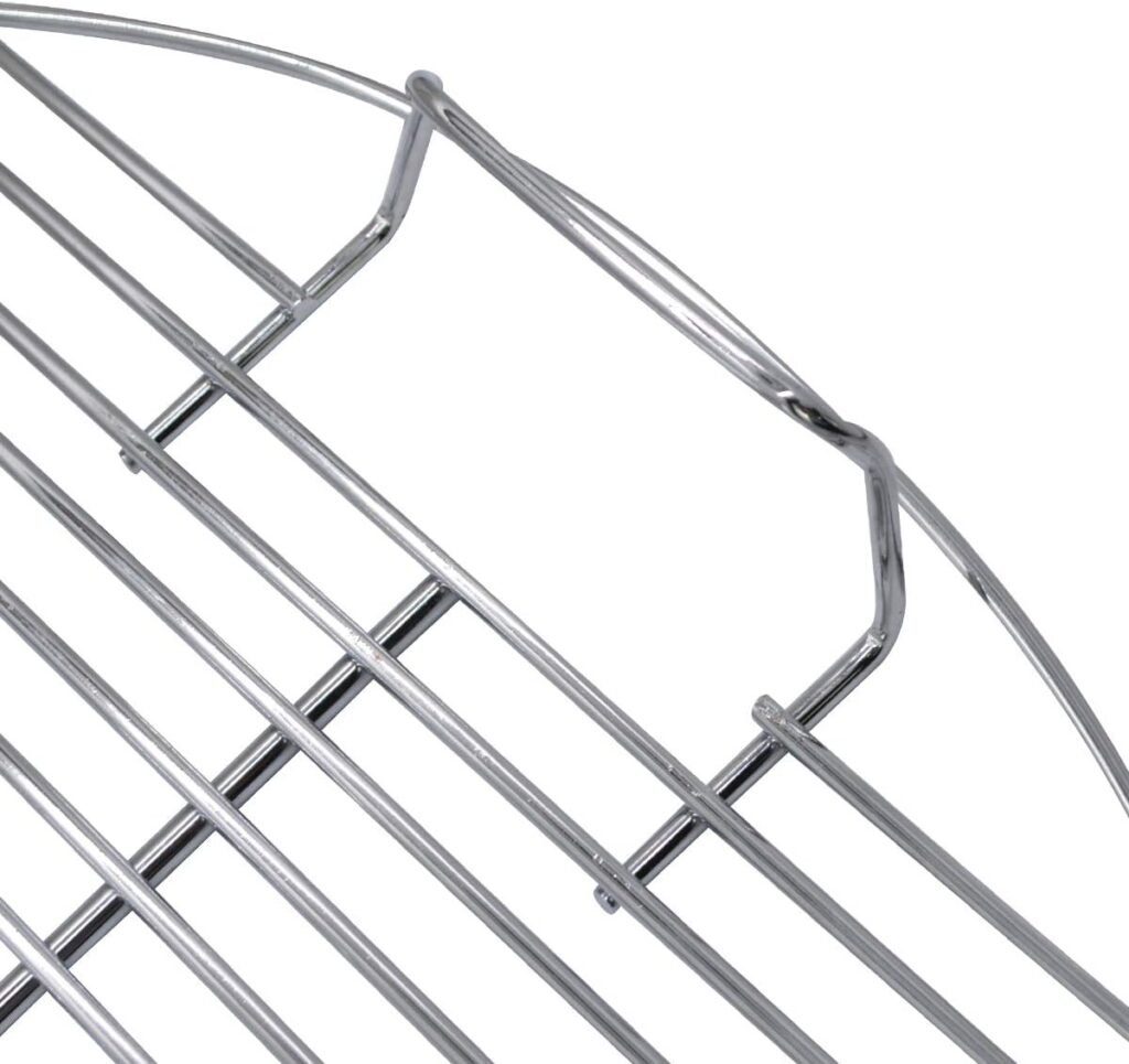 RVS grillrooster 44,5 cm voor houtskoolbarbecue, rond BBQ rooster van roestvrij staal voor kamado en keramische barbecue