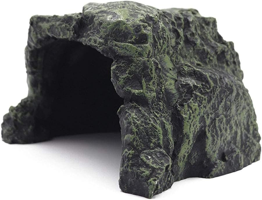 Reptielen Schuilplaats Grot - Terrarium Decoratie voor Gecko's, Hagedissen en Amfibieën - Aquarium Ornament Natuurlijke Steenlook - Habitat Accessoire