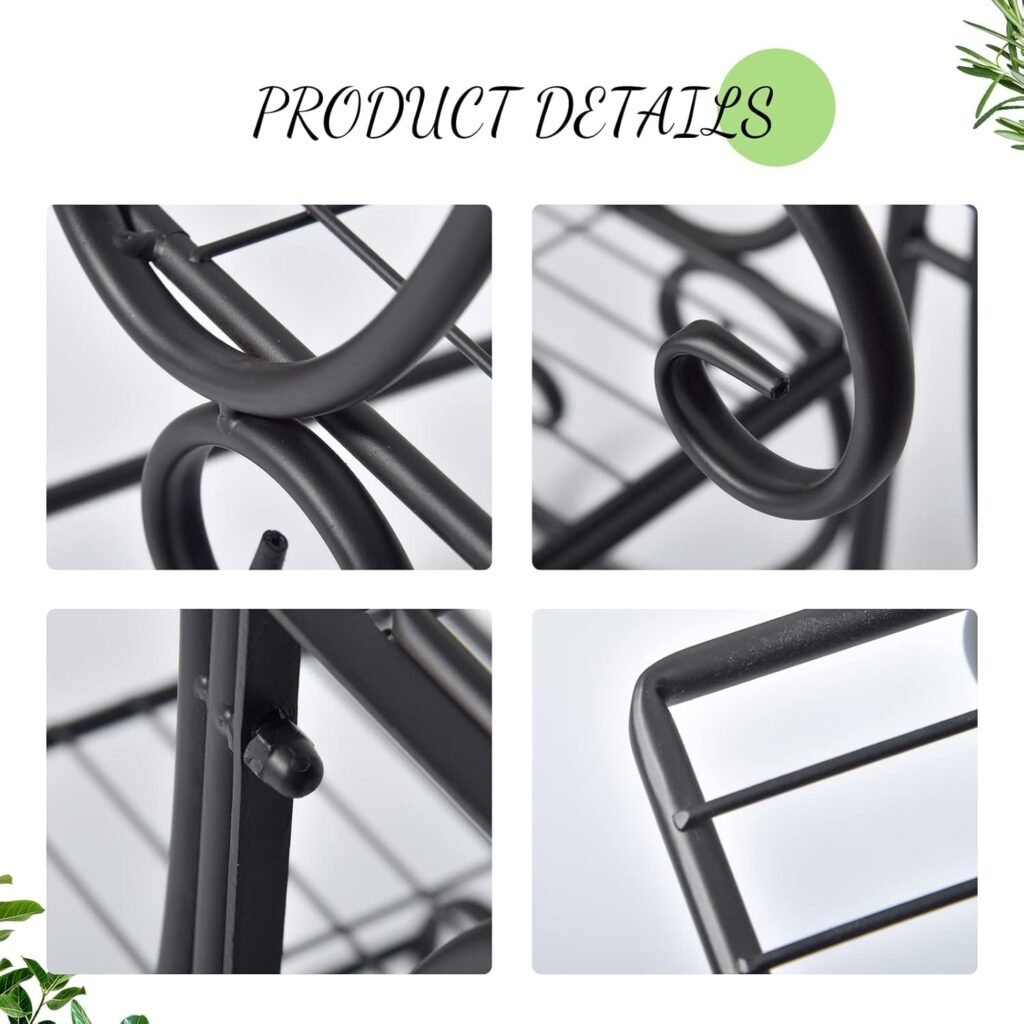 Metalen Plantenrek 4-Laags - Bloemenrek en Plantenstandaard voor Binnen, Balkon en Tuin - Zwart Displayrek voor Bloempotten
