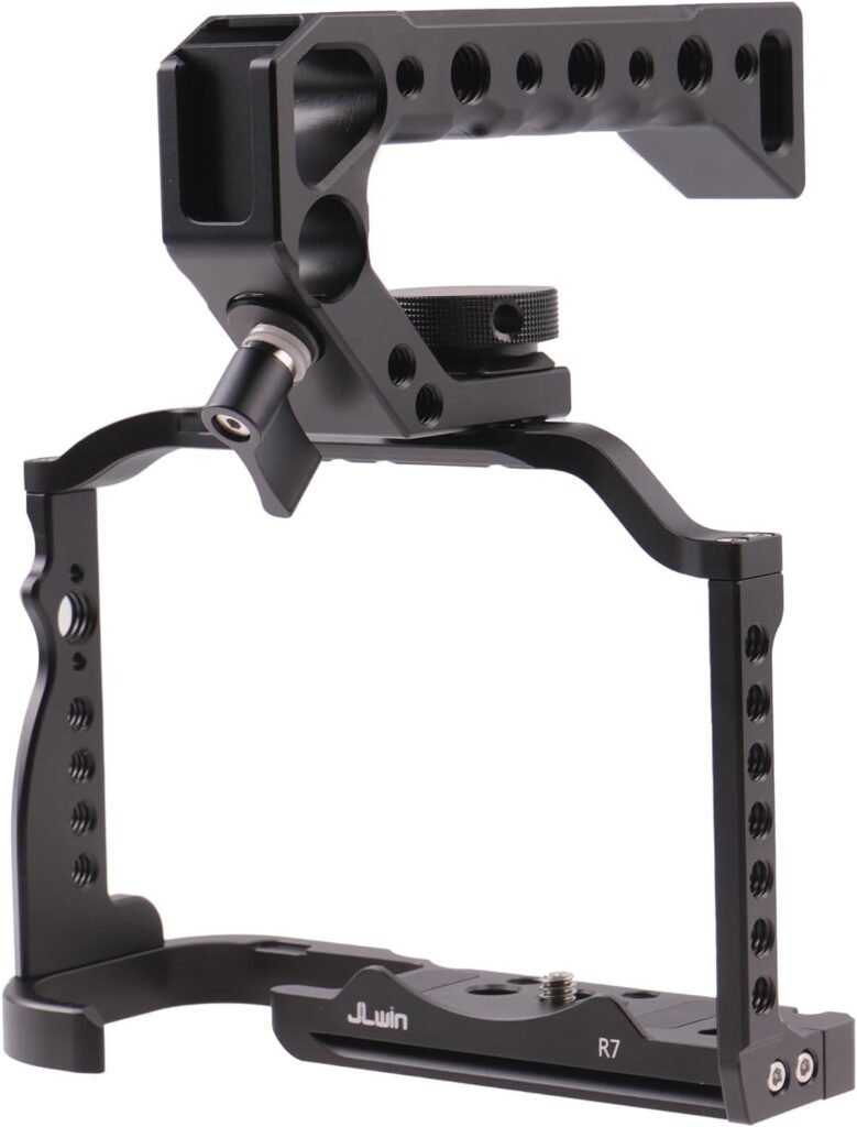 Camera cage rig met handgreep en NATO rail voor camera video en vlogging accessoires