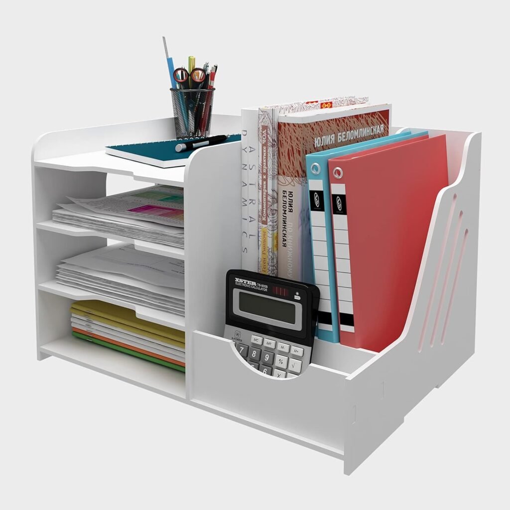 Bureau organizer met 4 lades en A4 papierlade voor documenten en kantooropslag