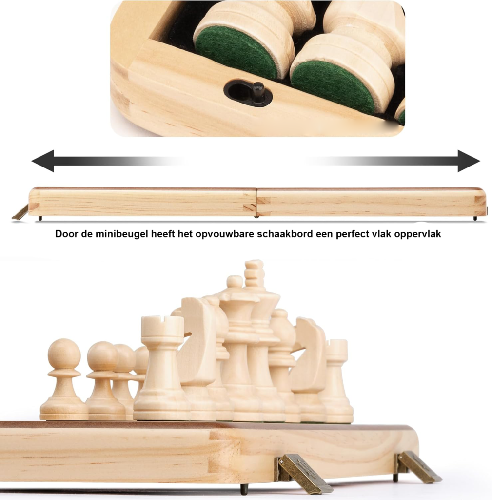 magnetisch schaak en damspel 2 in 1 opvouwbaar schaakbord met opbergvak en opbergzak reis schaakset familiespel voor kinderen en volwassenen