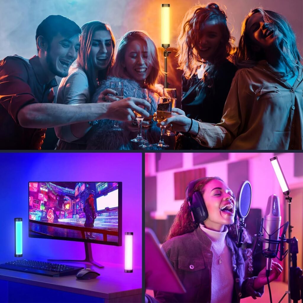 RGB LED videolamp lichtbalk met dimbare kleurtemperatuur voor TikTok, vlogs, YouTube en fotografie