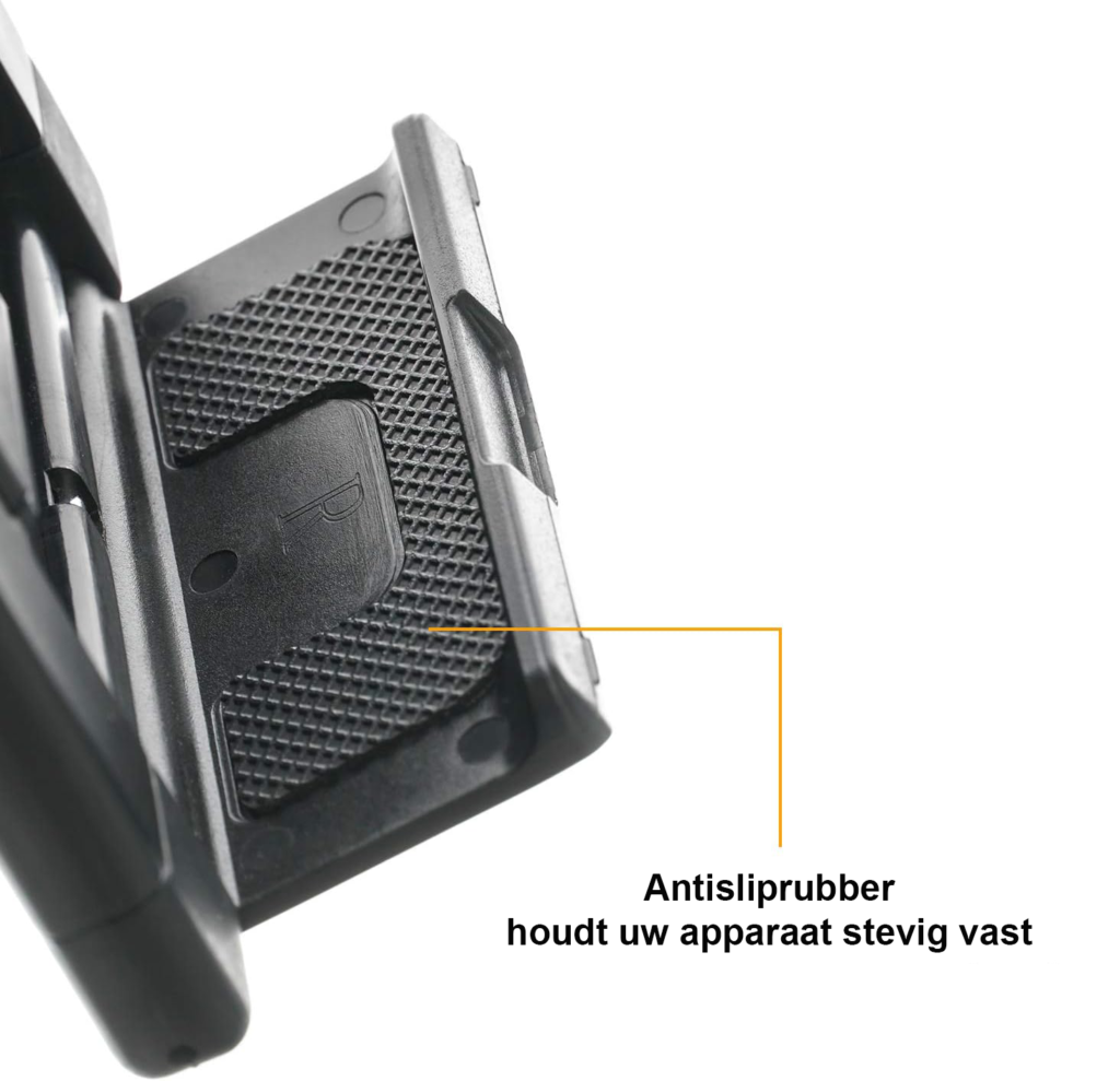 Tablet muurbeugel zwart voor tablet en smartphone wandhouder voor keuken en badkamer
