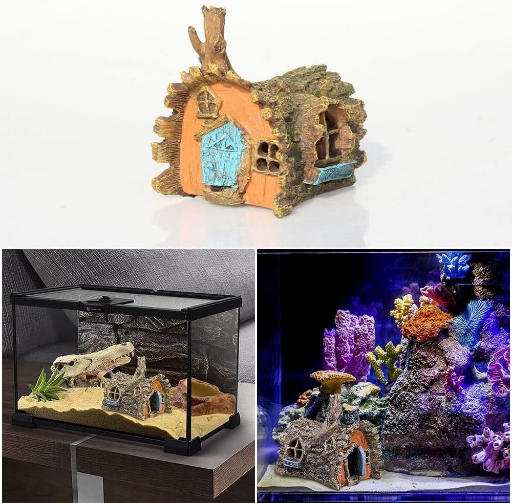 Aquarium Ornament - Resin Schuilplaats voor Vissen en Garnalen - Aquarium Decoratie met Verstopgrot - 15 x 11,5 cm