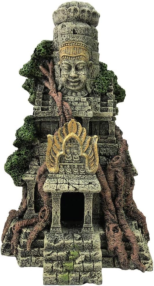 Boeddha Beeld Aquarium Decoratie Groot Formaat - Aquarium Ornament voor Vistanks - Tempel Decoratie met Realistisch Ontwerp - Rustieke Boeddha Sfeer